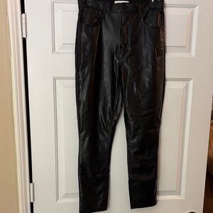 Abercrombie Black Vegan Leather Pants